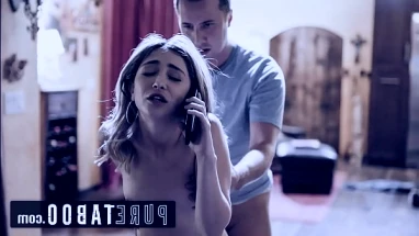 babysitter gets horny spying a couple fucking